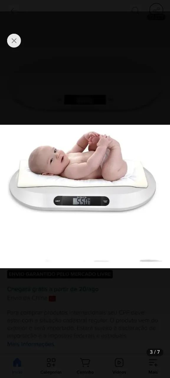 Balança pediatria para consultório 