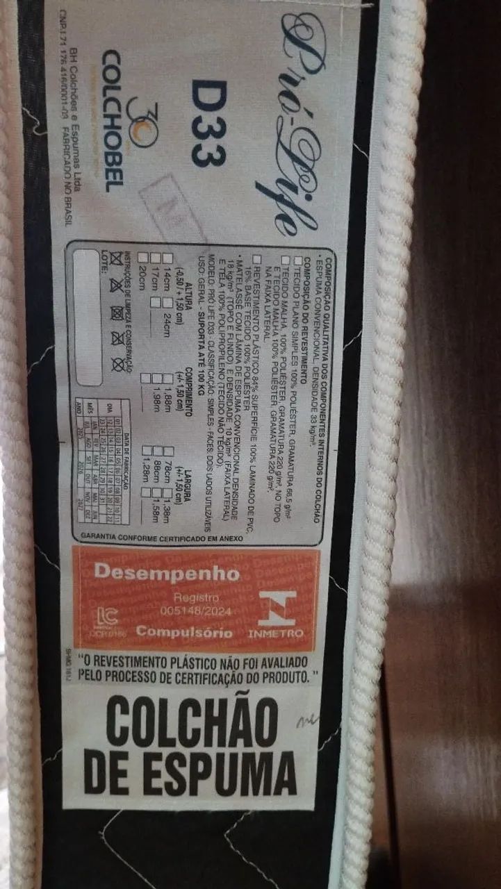Colchão de espuma D33 solteiro  - Foto 3