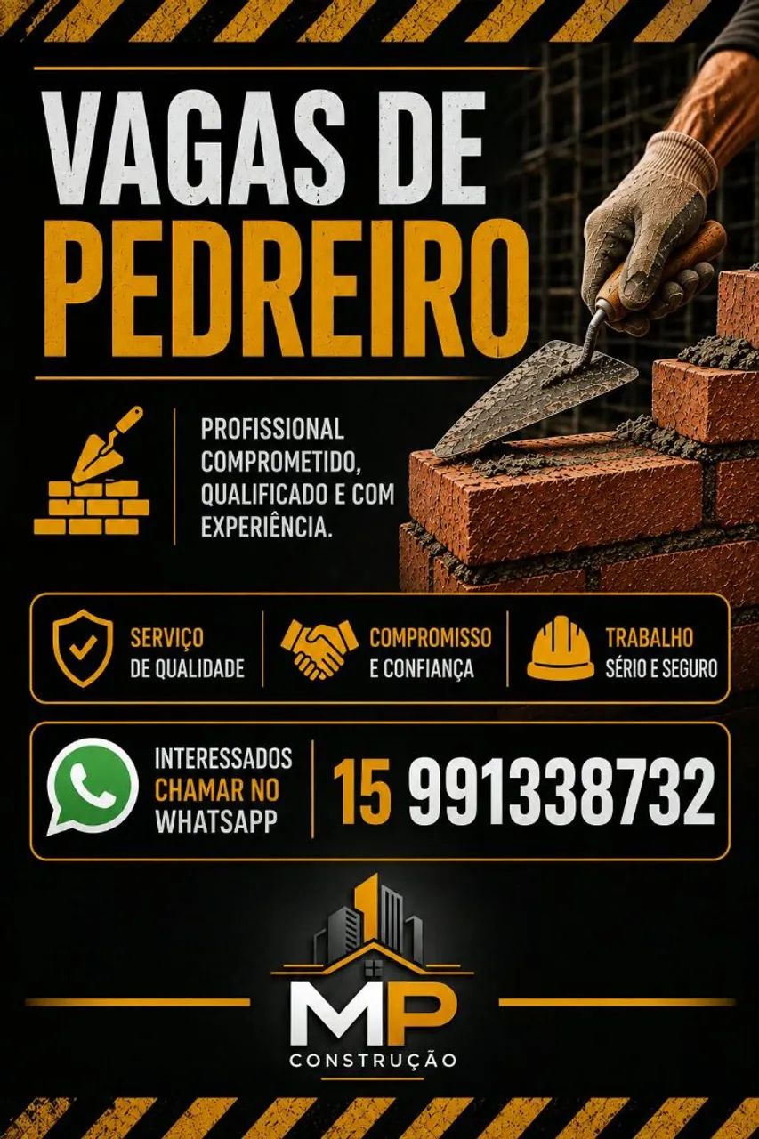 Vagas de pedreiro 