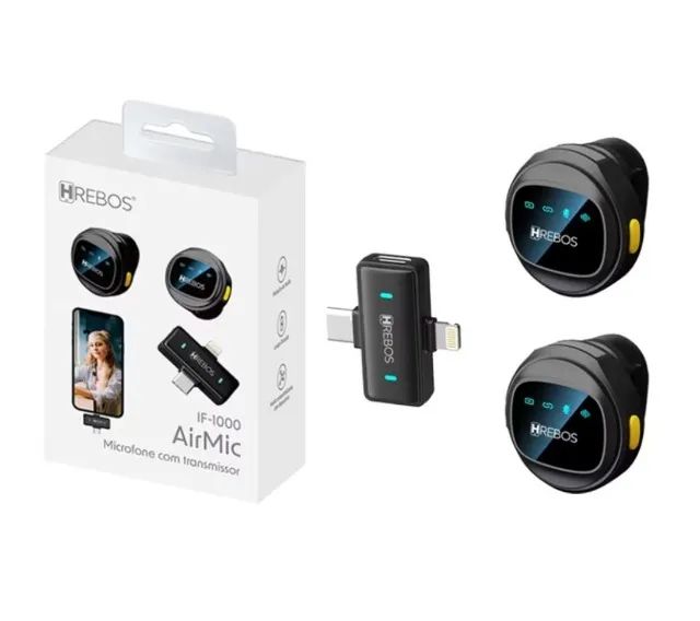Air Mic H Rebos IF-1000 Microfone com transmissor