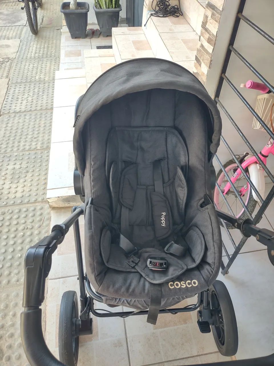 Carrinho Moisés e bebê conforto  - Foto 3