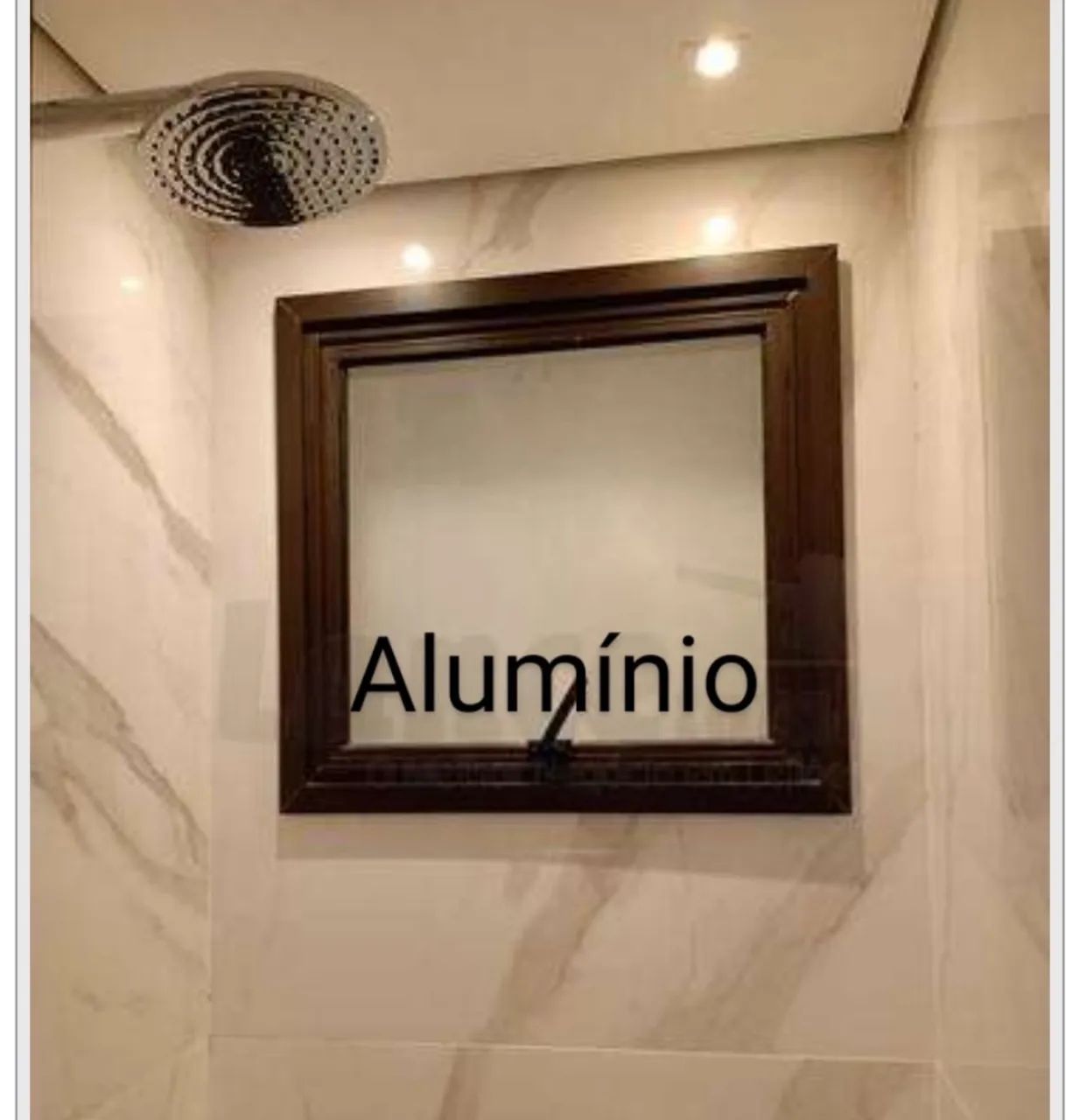 Janela de Alumínio Maxim-ar 60x60cm Vidro marrom