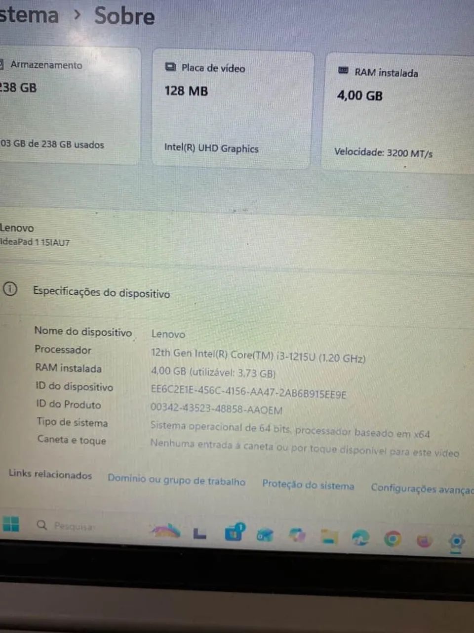 Vendo notebook lenovo