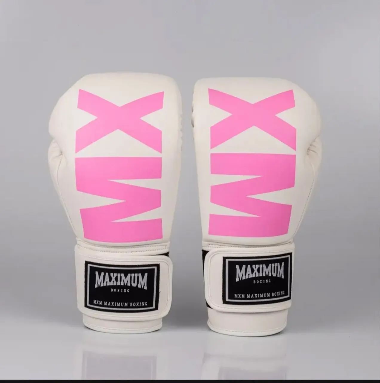 Luva De Muay Thai E Boxe Mxm White/pink - Maximum - Foto 2