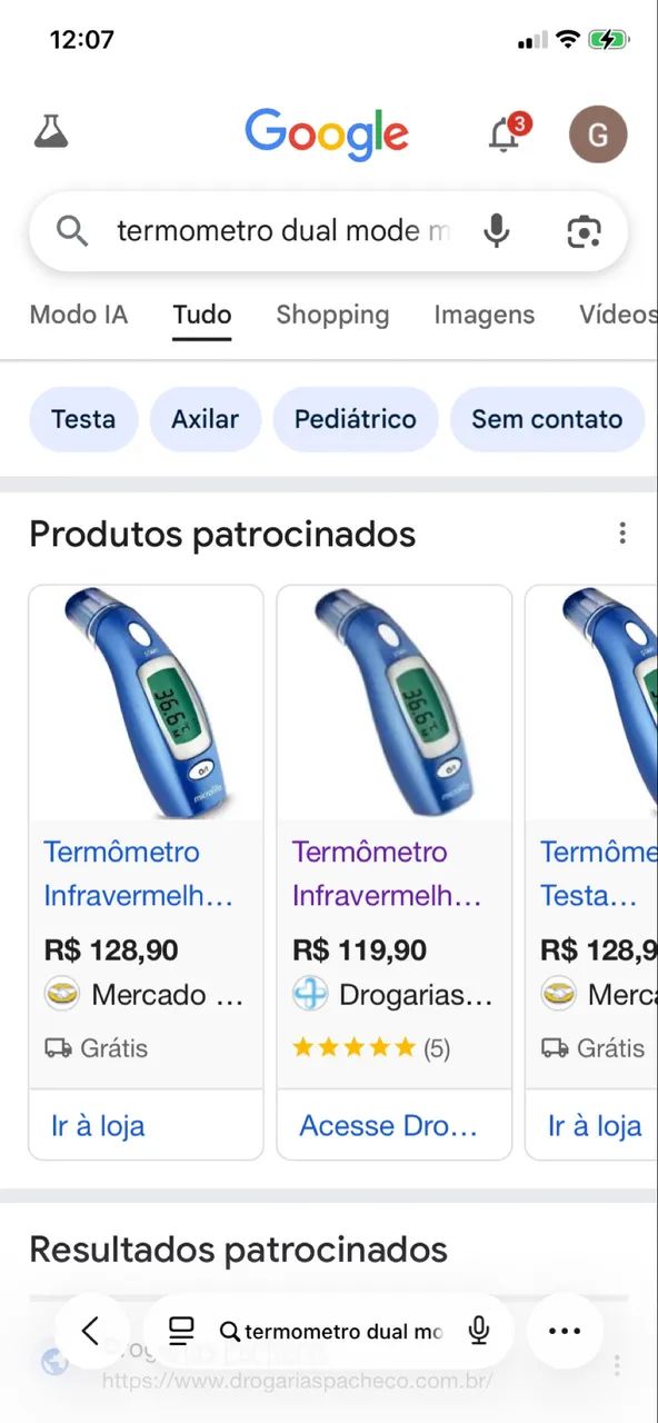 Termômetro de testa e ouvido microlife  - Foto 2