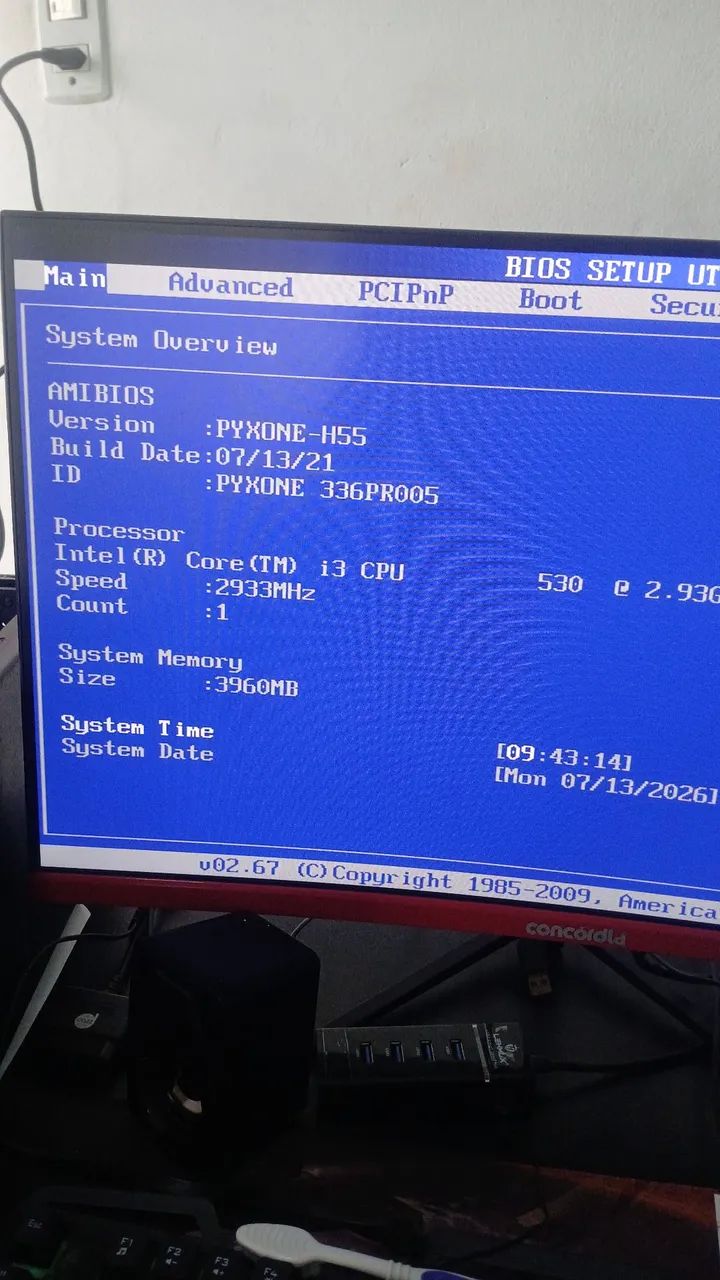 Cpu core i3 4gb de ram 500 gb de HD sata