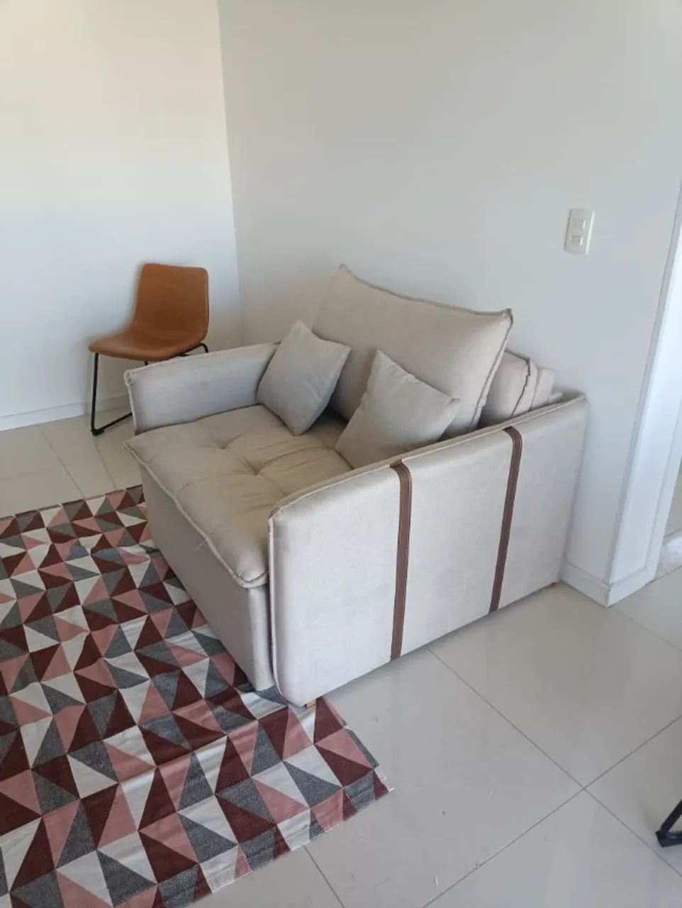 Poltrona Cama em Linho Detroid 110cm Yescasa - Foto 4