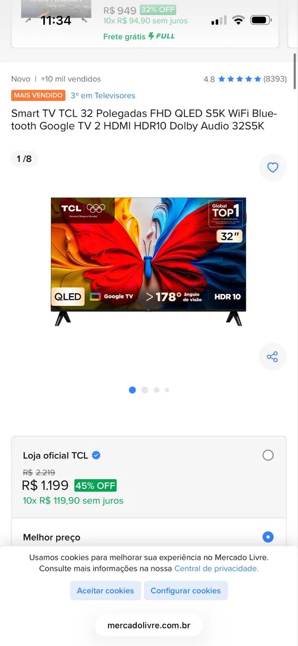 Tv 32 polegadas