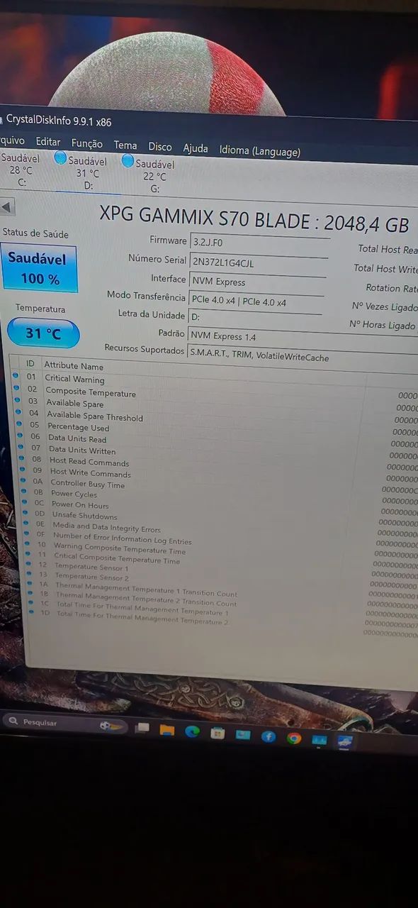 SSD XPG S70 BLADE 2tb - Foto 2