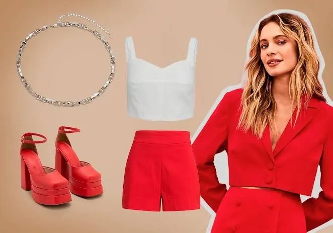 BLAZER CROPPED BÁSICO EM CREPE COM BOTÃO FORRADO - Foto 4