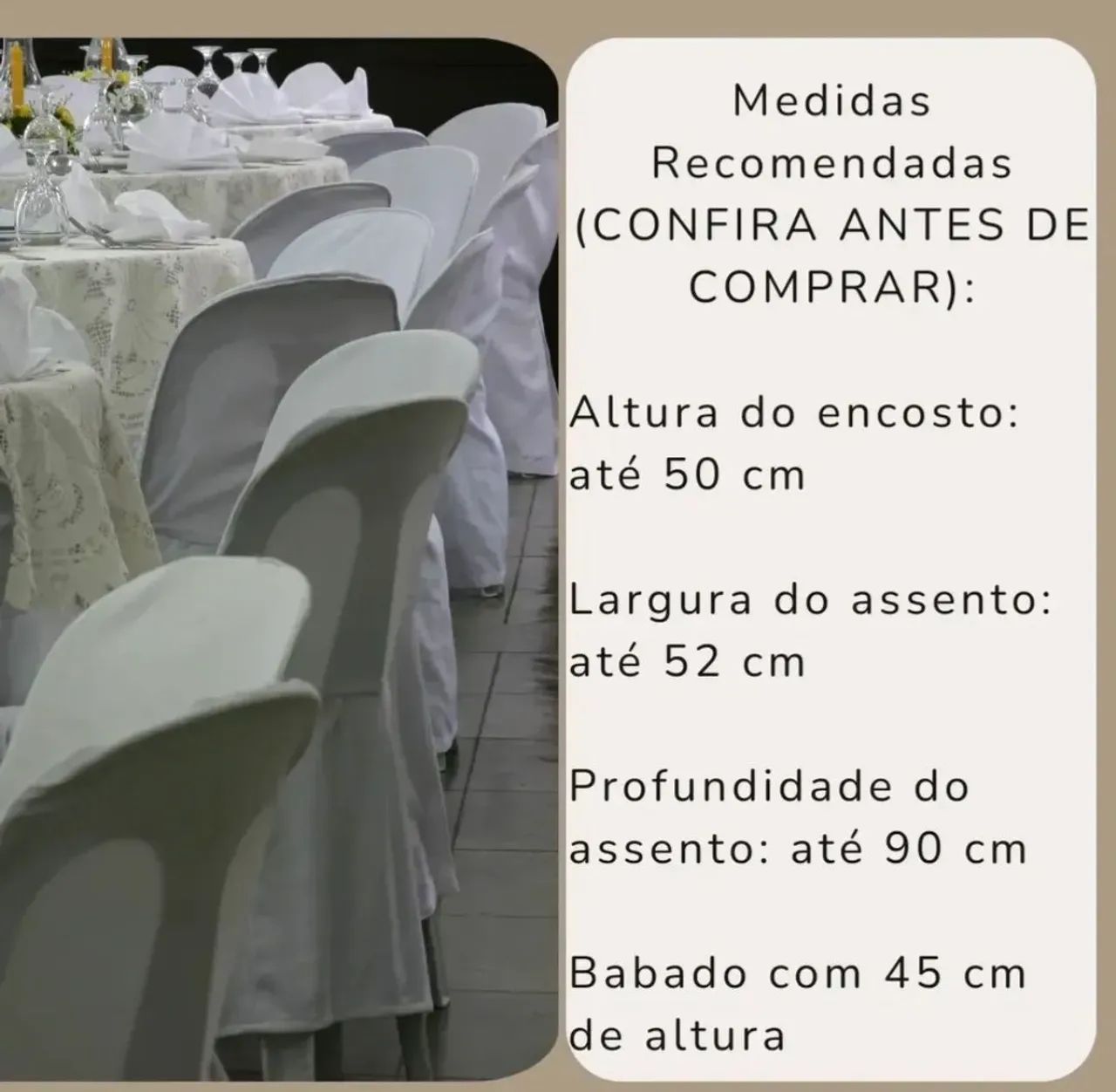 Capa de cadeira buffet  - Foto 4