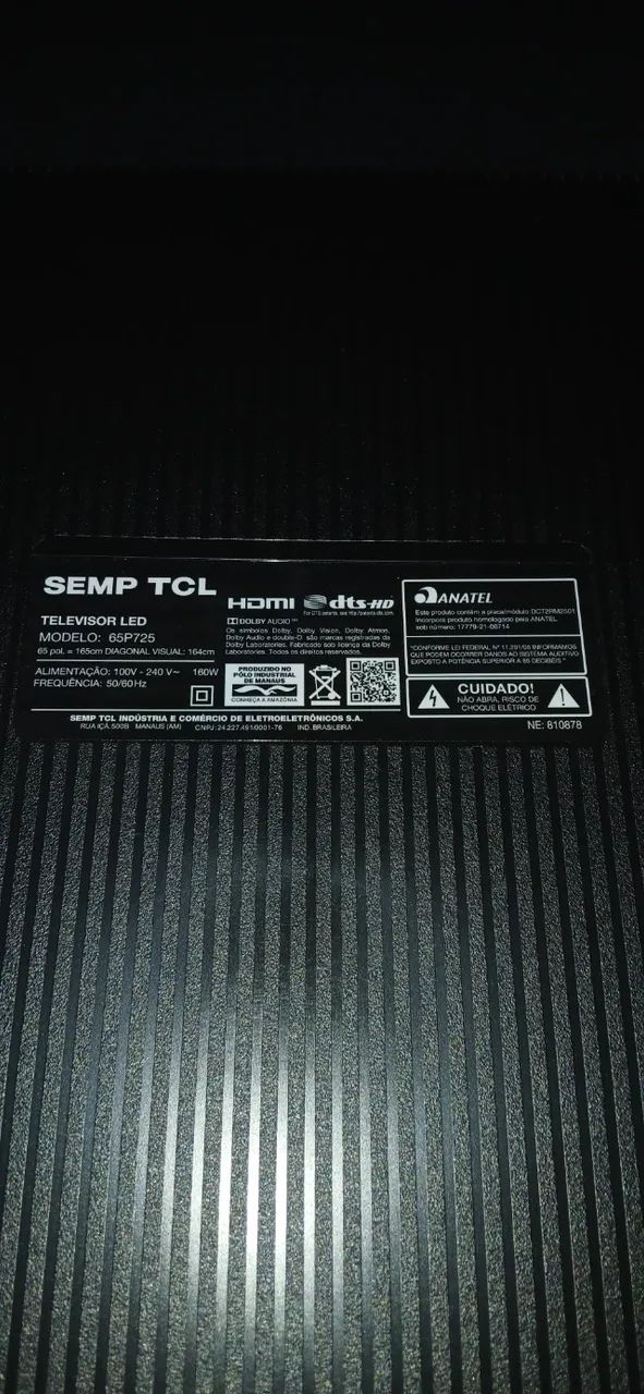 Tv TCL 46Polegadas smart nova com defeito listra na tela - Foto 3