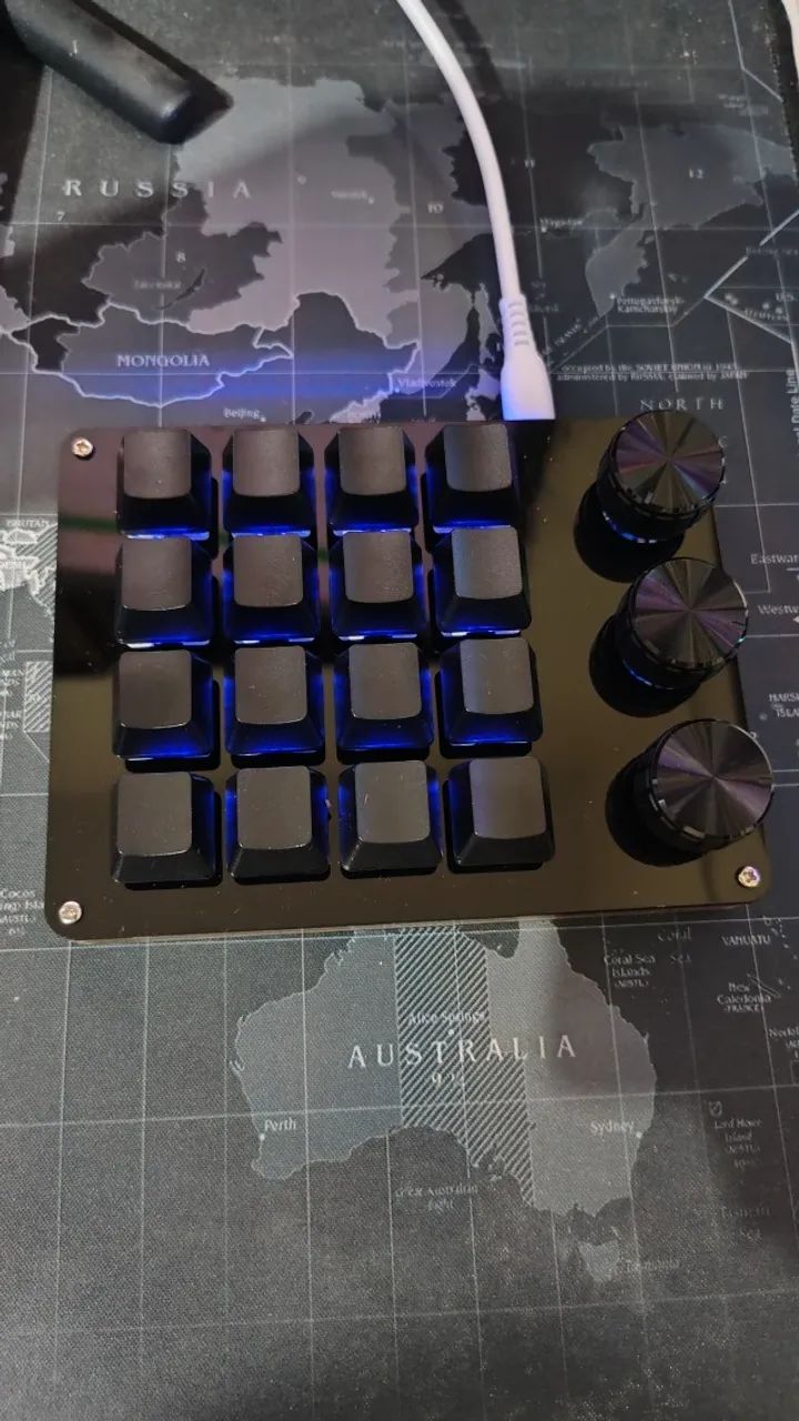 Macropad Teclado Mecânico Hot Swap com Copiar e Colar Rápido Macro com Uma Mão Gaming