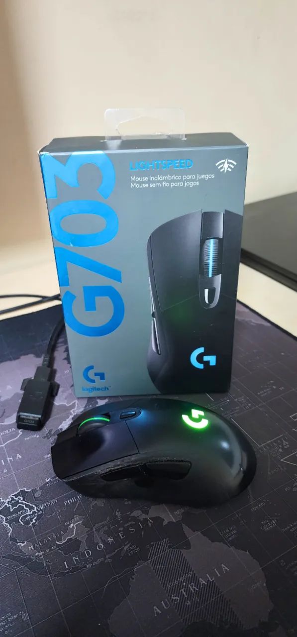 Mouse Logitech G703 Hero Sem Fio RGB Lightsync - Foto 5