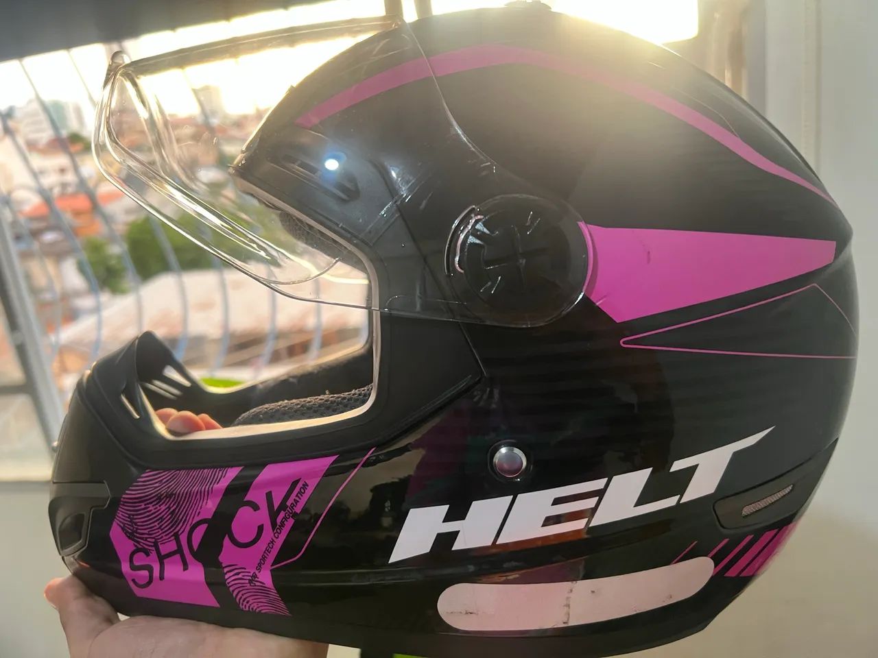 Capacete Helt Cross Vision Shock - Peças para motos - Ouro Preto