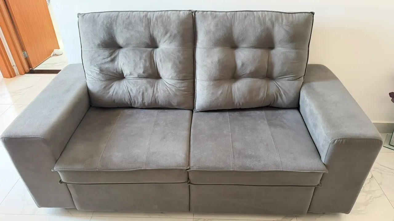Vendo sofá retrátil 1.80 mts parcela cartão  - Foto 3