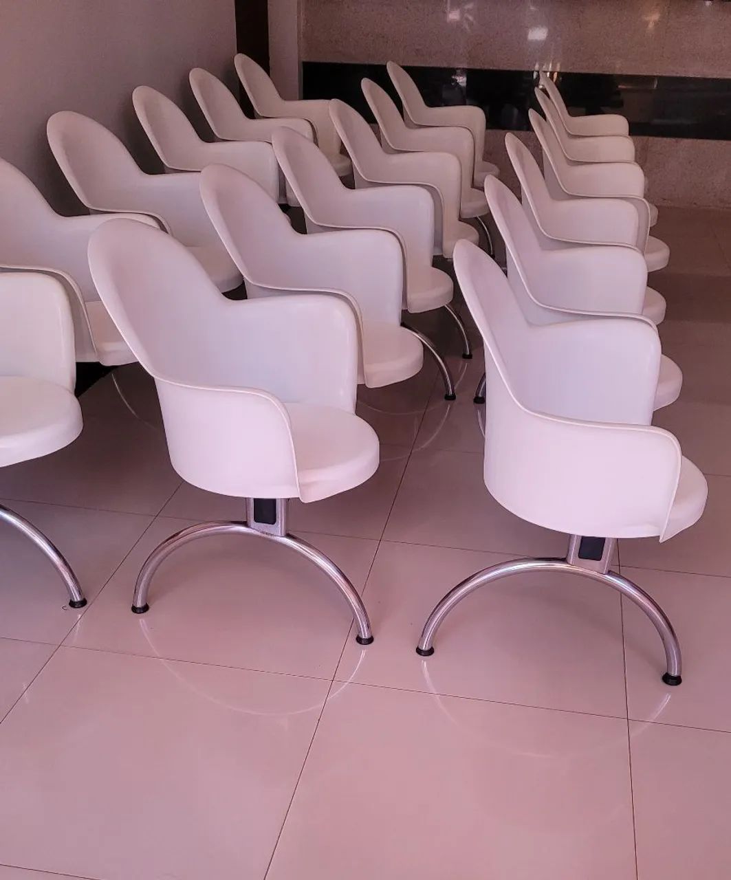 Longarinas para recepção com 3 lugares, 7unidades