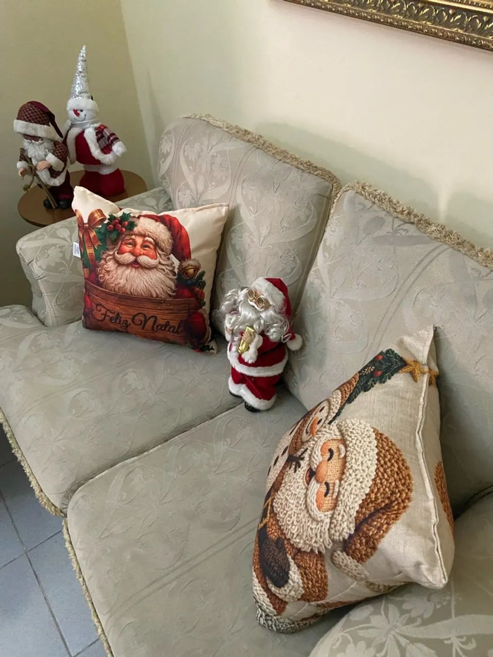 Conjunto de sofá Colonial clássico com tecido jacquard - Foto 4