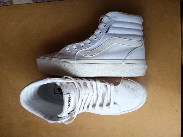 Vans Original sk8-hi plataforma true white - Foto 5