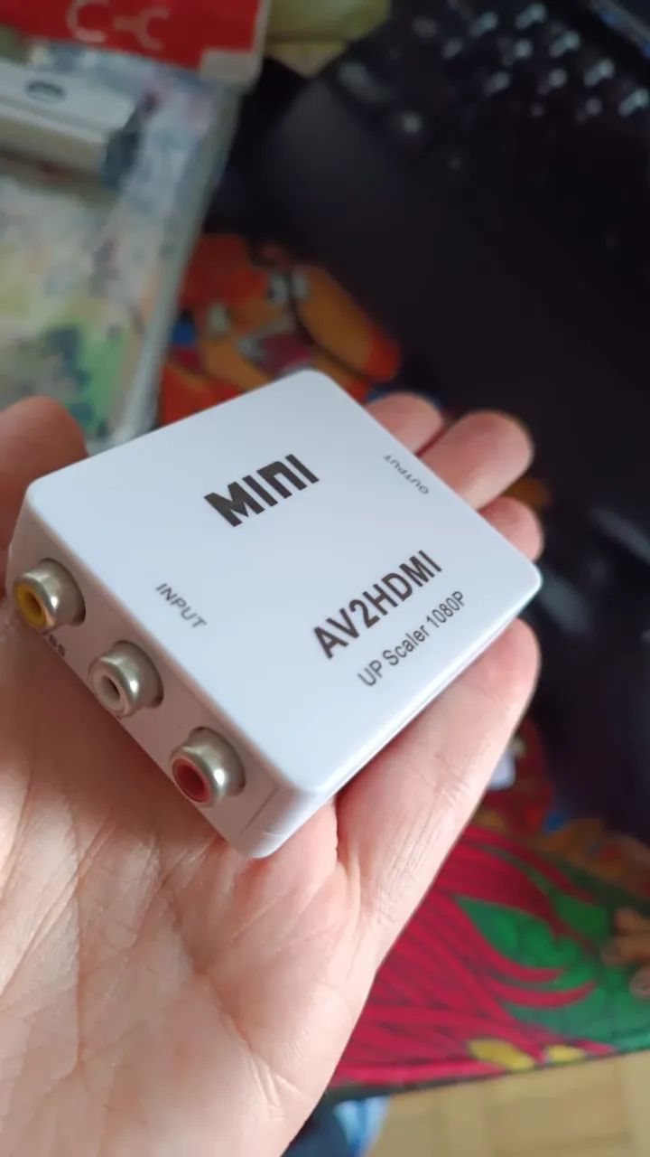 Mini AV2HDMI + Mini HDMI2AV Up Scaler 1080P Adaptador - Foto 3