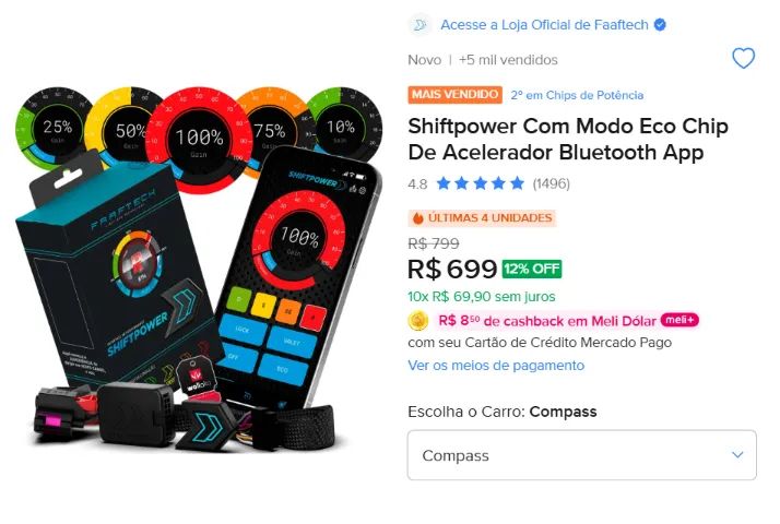 Shiftpower faaftech Jeep Compass