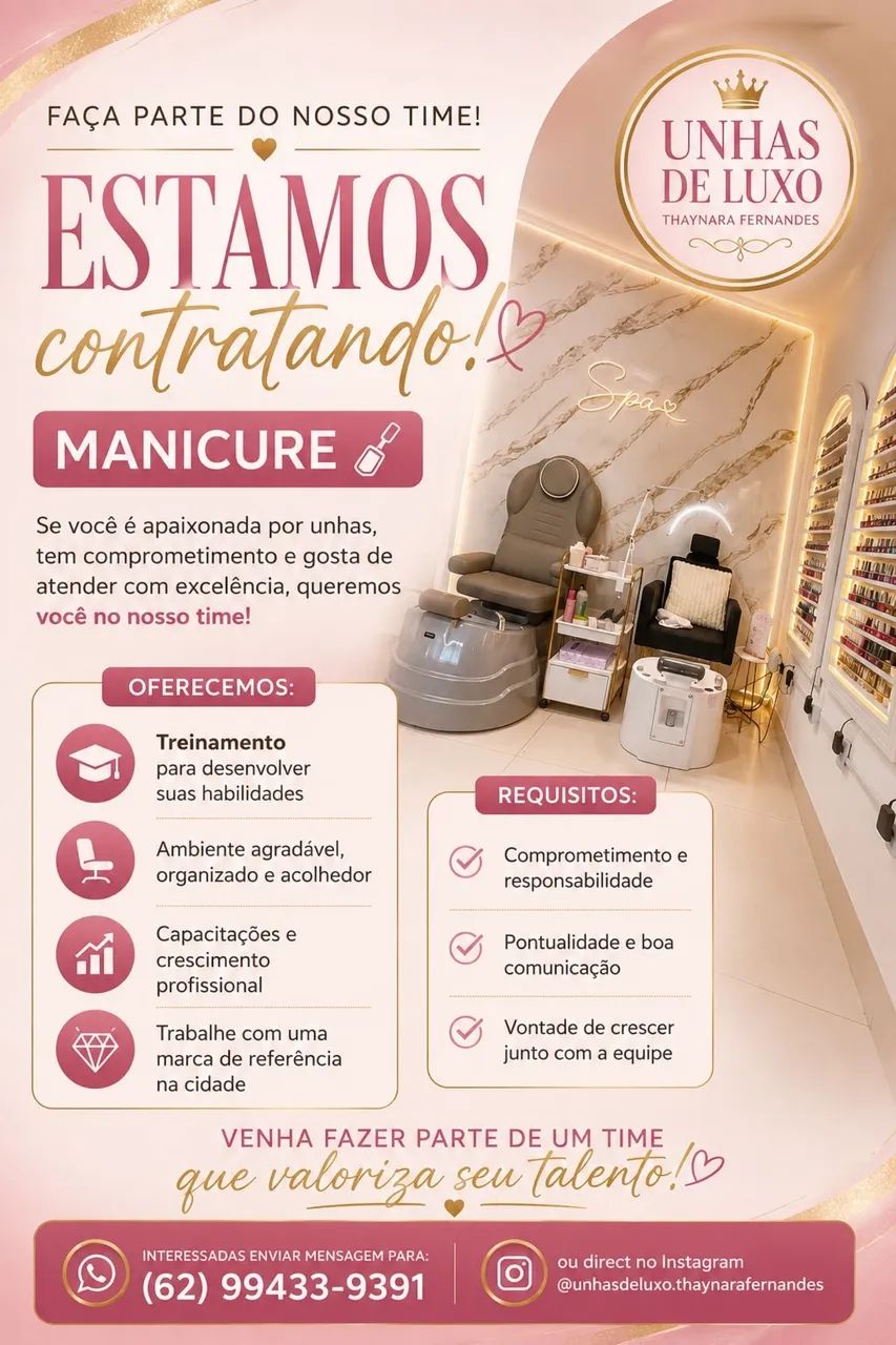 Vaga para manicure 