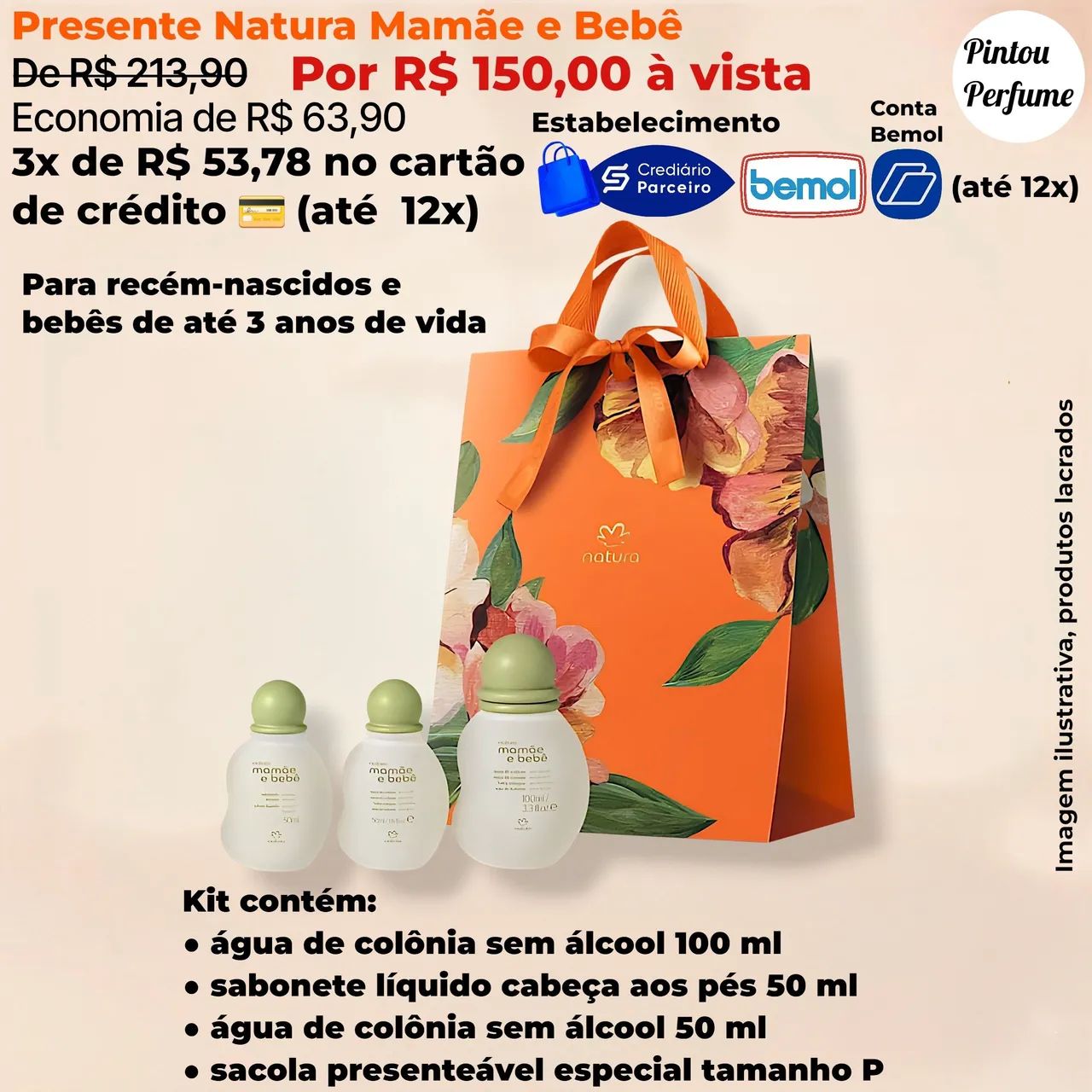 Kits Mamãe e Bebê Natura  - Foto 3