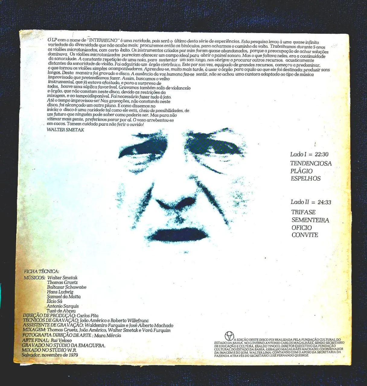 Raríssimo LP Interregno de Walter Smetak de 1980! - Foto 2