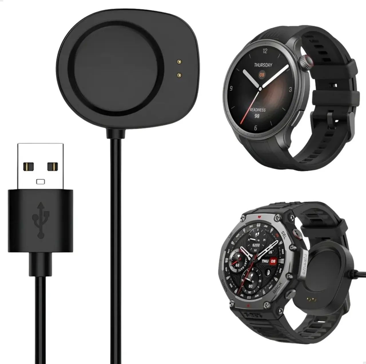 Carregador amazfit t-rex 3 balance smartwatch 