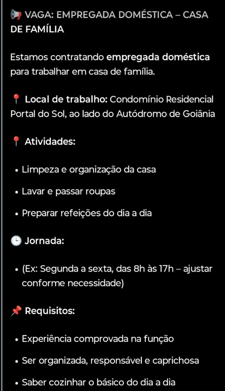 Secretária do lar. 