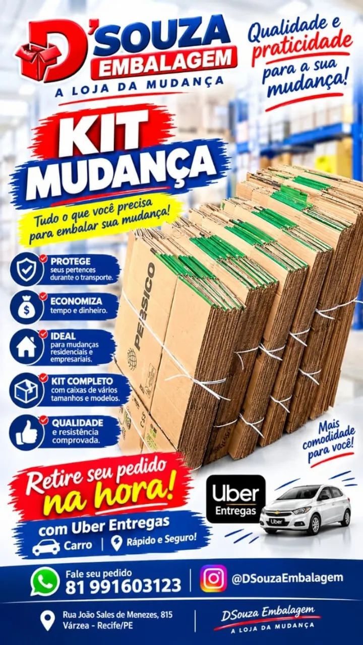 Caixas de Papelão para Empacotamento de Mudança