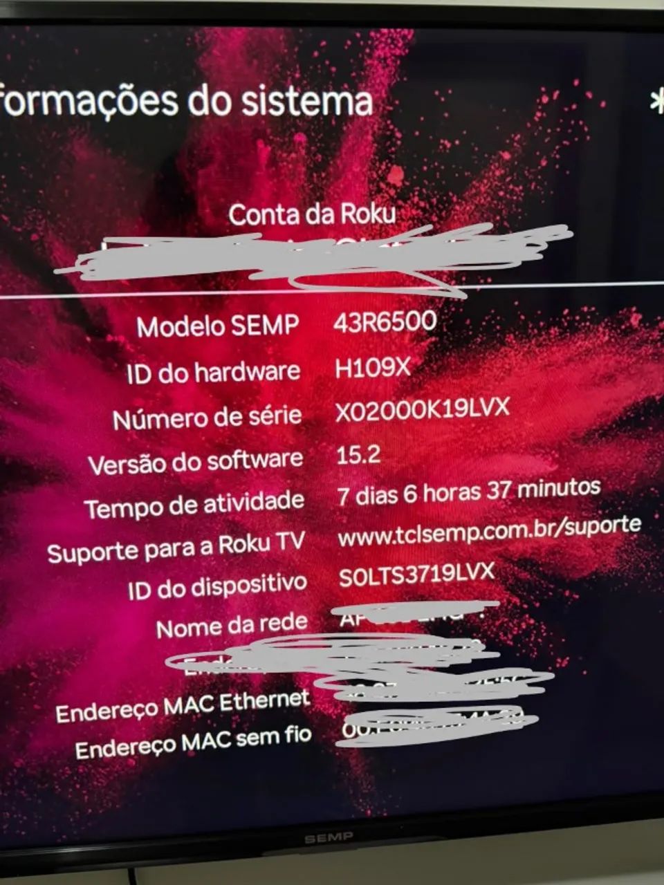 TV SEMP 43 polegadas com controle remoto - Foto 4