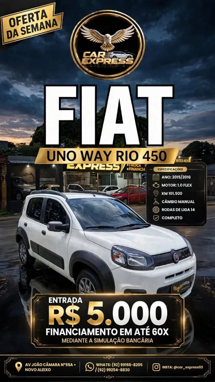 Fiat Uno WAY 1.0 EVO FIRE FLEX 8V 5P 2016