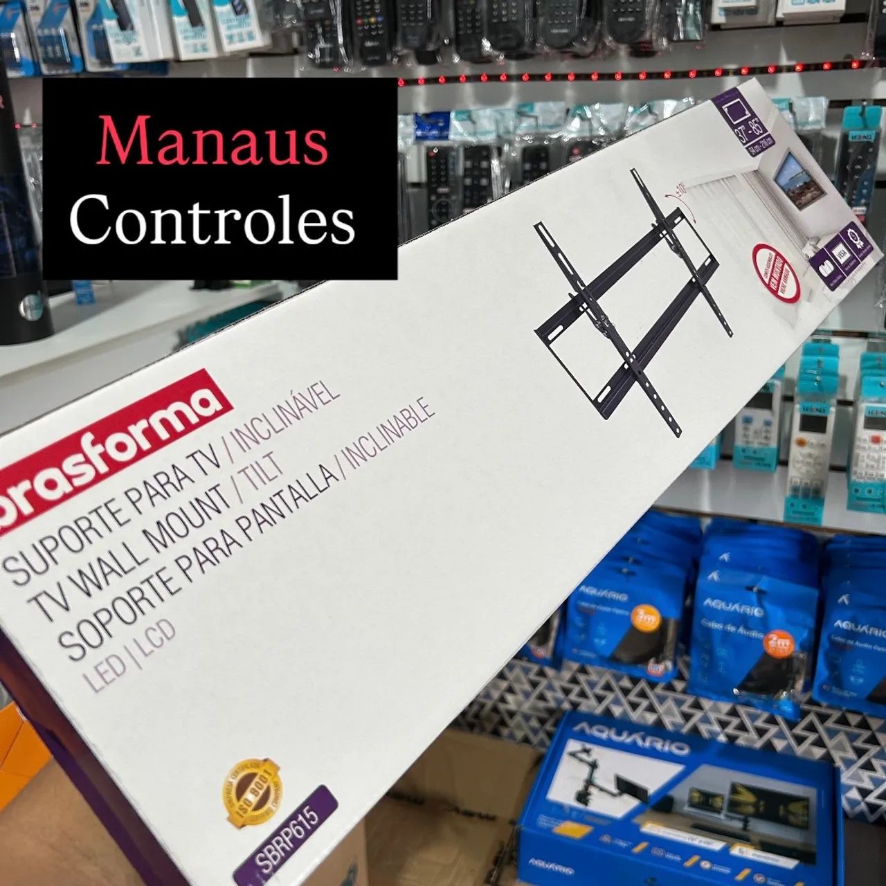 Suporte de Tv 37 - 85 Polegadas Brasforma - Padrão Trilho 