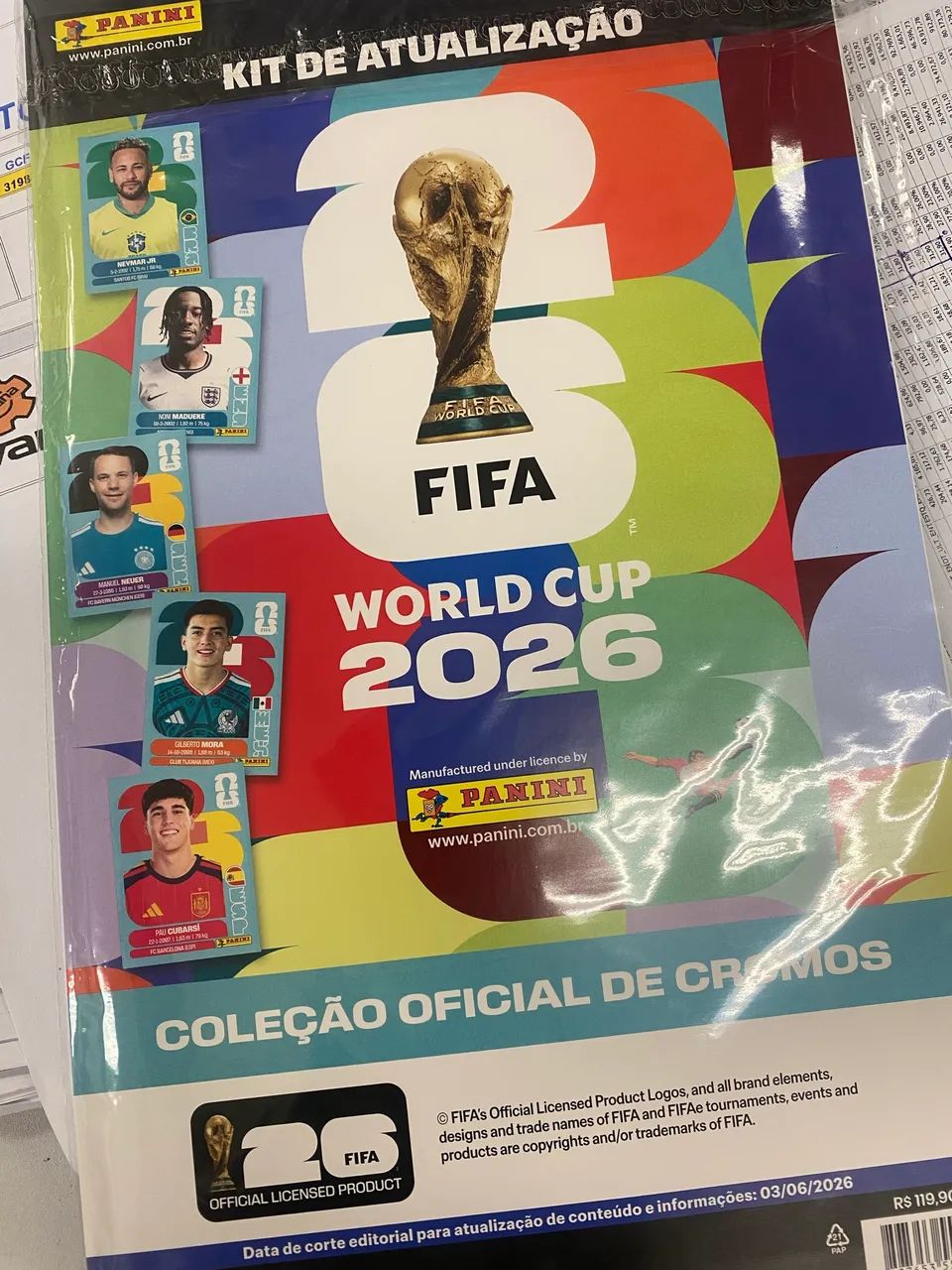 Kit atualização das figurinhas da copa do mundo 2026
