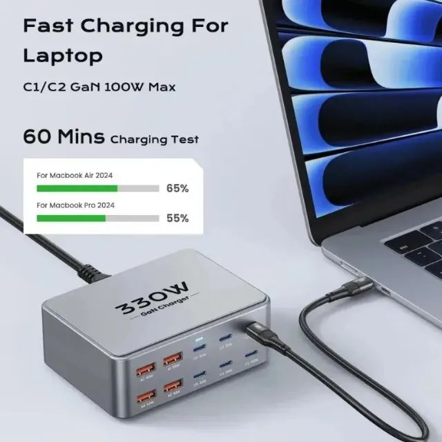 Topzero Estação Carga Turbo Celular 10 Saídas Usb 330w - Foto 2