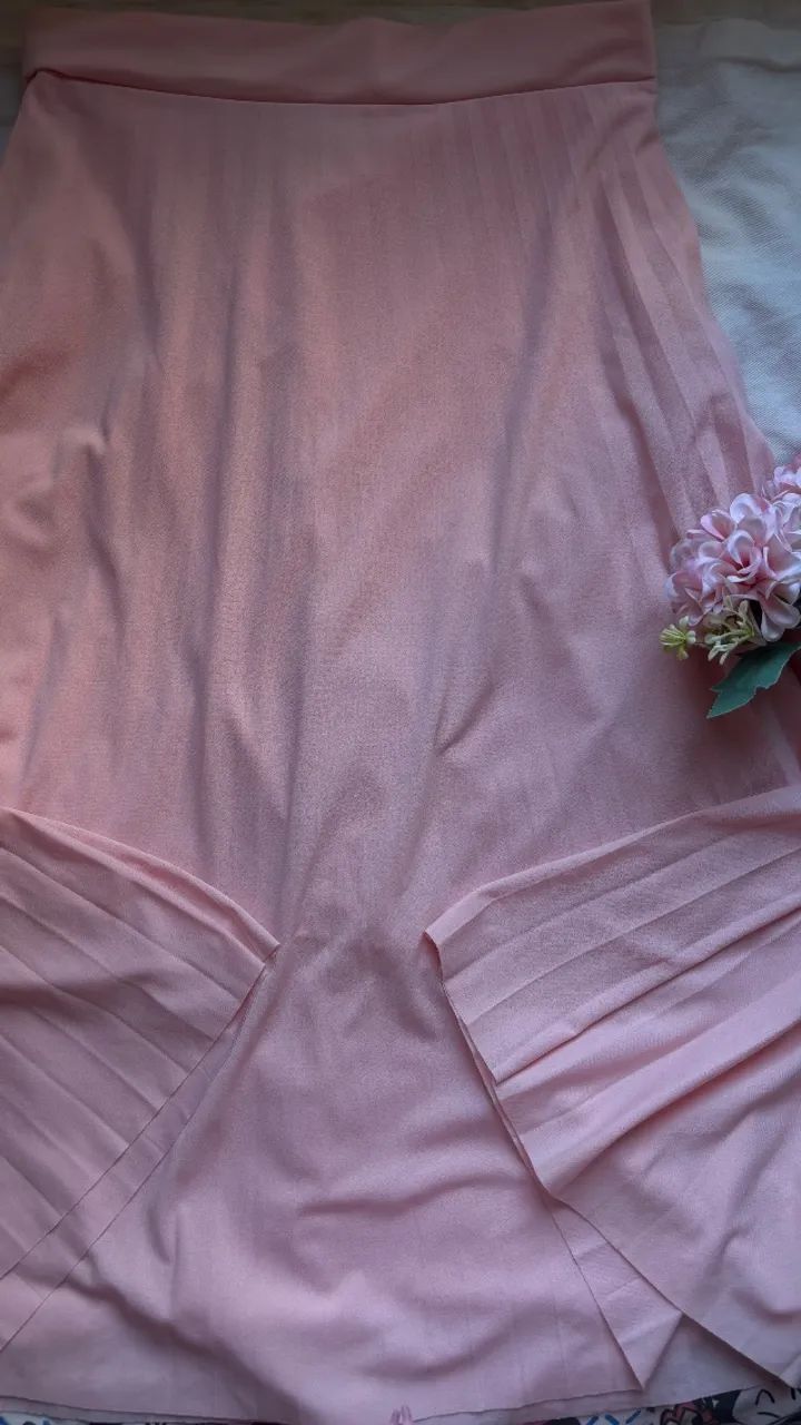 Saia Rosa Comprida 