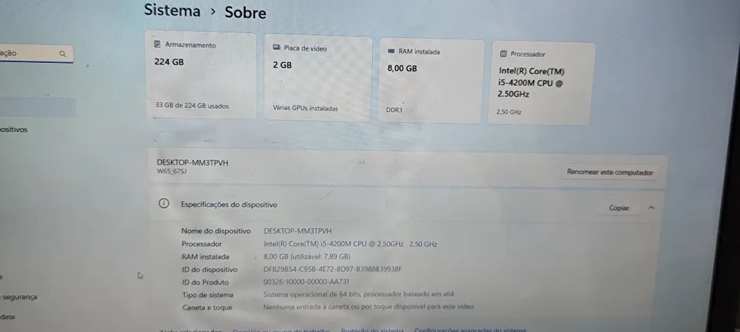Laptop Avell  B155 Max Intel Core i5-4200 8 Gb SSD 240 usado - Foto 2