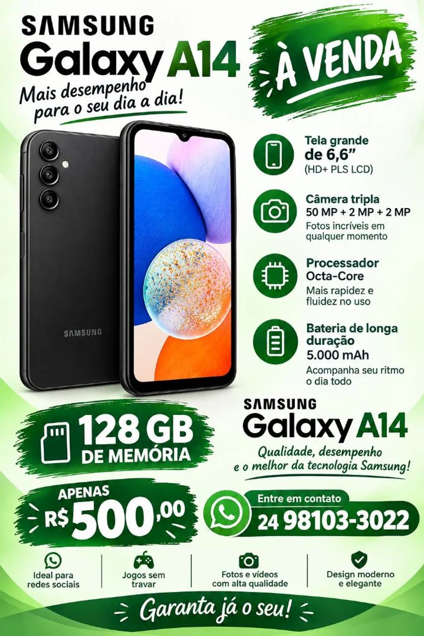 Celular Samsung galaxy A14 usado