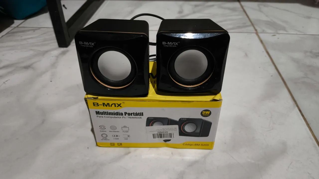 Mini Caixa de Som + 2 Fans Revenger Black - Foto 2