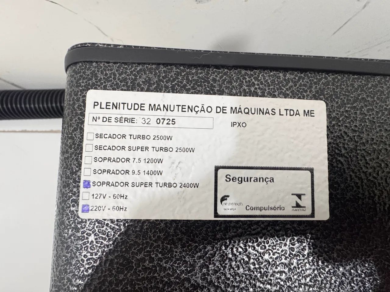 Soprador plenitude em perfeito estado, 1 mês de uso, com nota fiscal. 