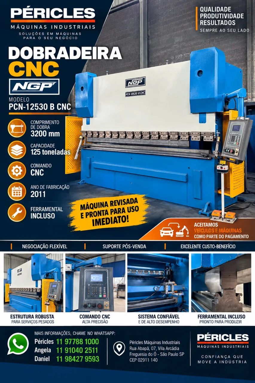 Dobradeira Newton NGP - Máquinas para produção industrial - Vila