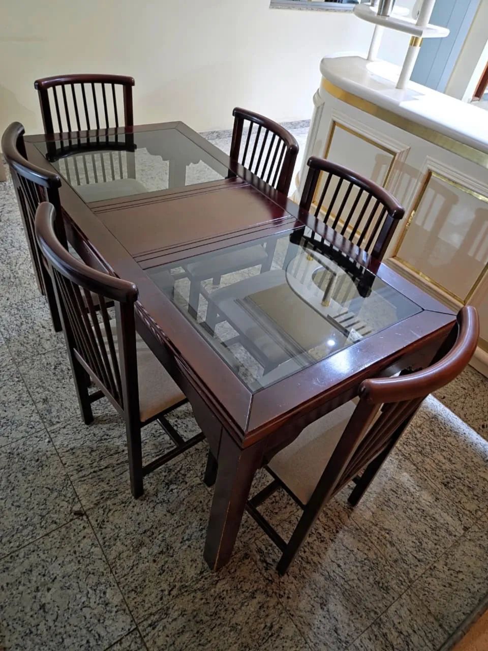 Mesa de jantar 6 lugares madeira  - Foto 5