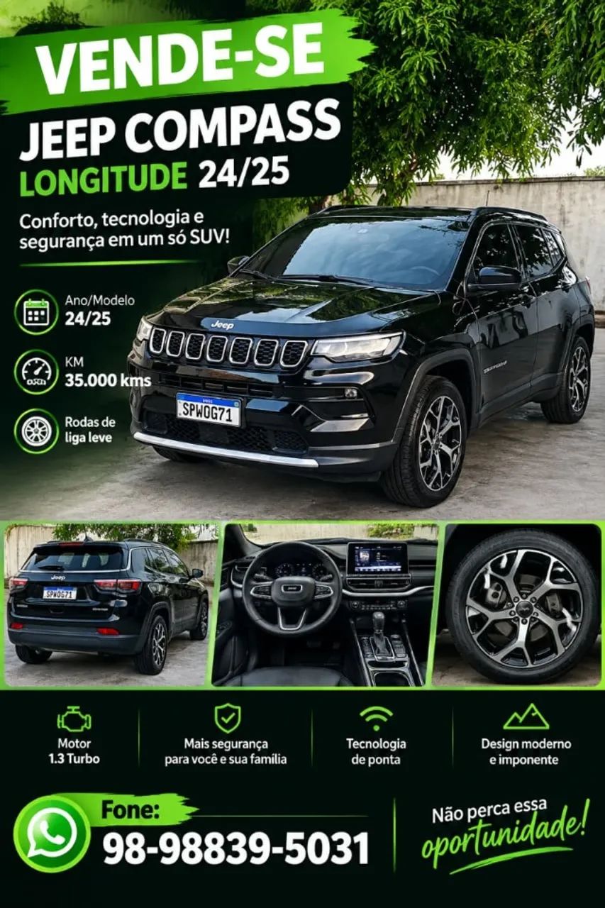 Jeep Compass COMPASS LONG. T270 1.3 TB 4x2 Flex Aut. 2025