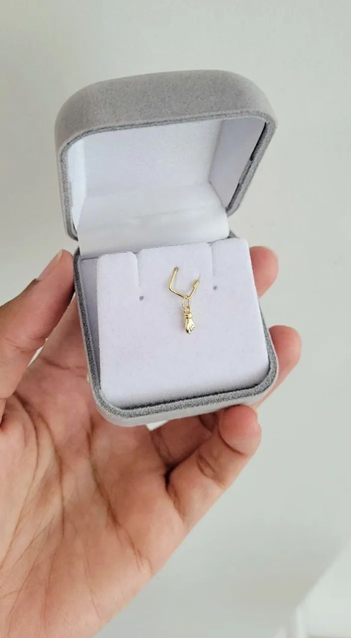 Pingente Figa micro. Ouro 18k - Foto 3