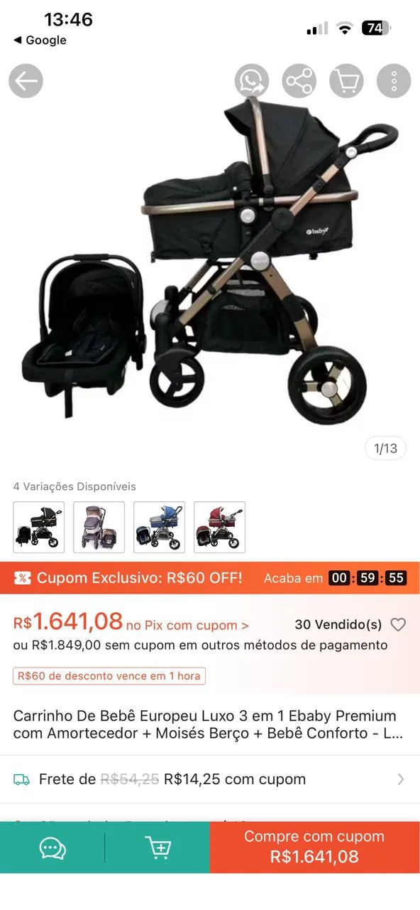 Carrinho de bebê - Foto 5