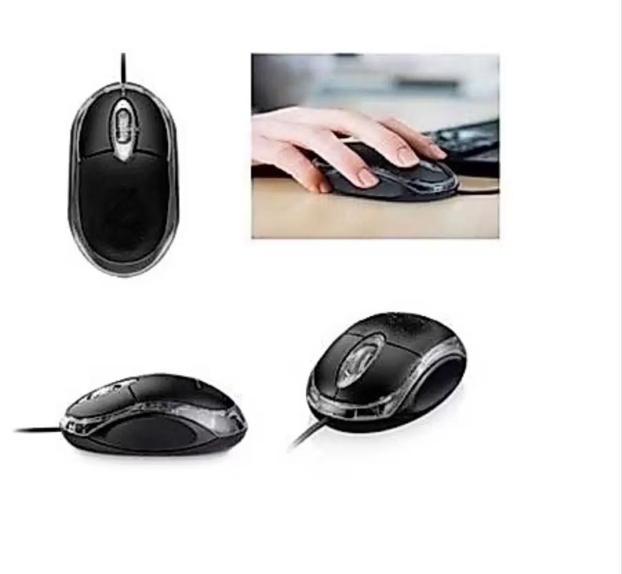 Mouse USB Óptico 1200 DPI com Fio para PC Notebook - 3 Botões - Foto 2