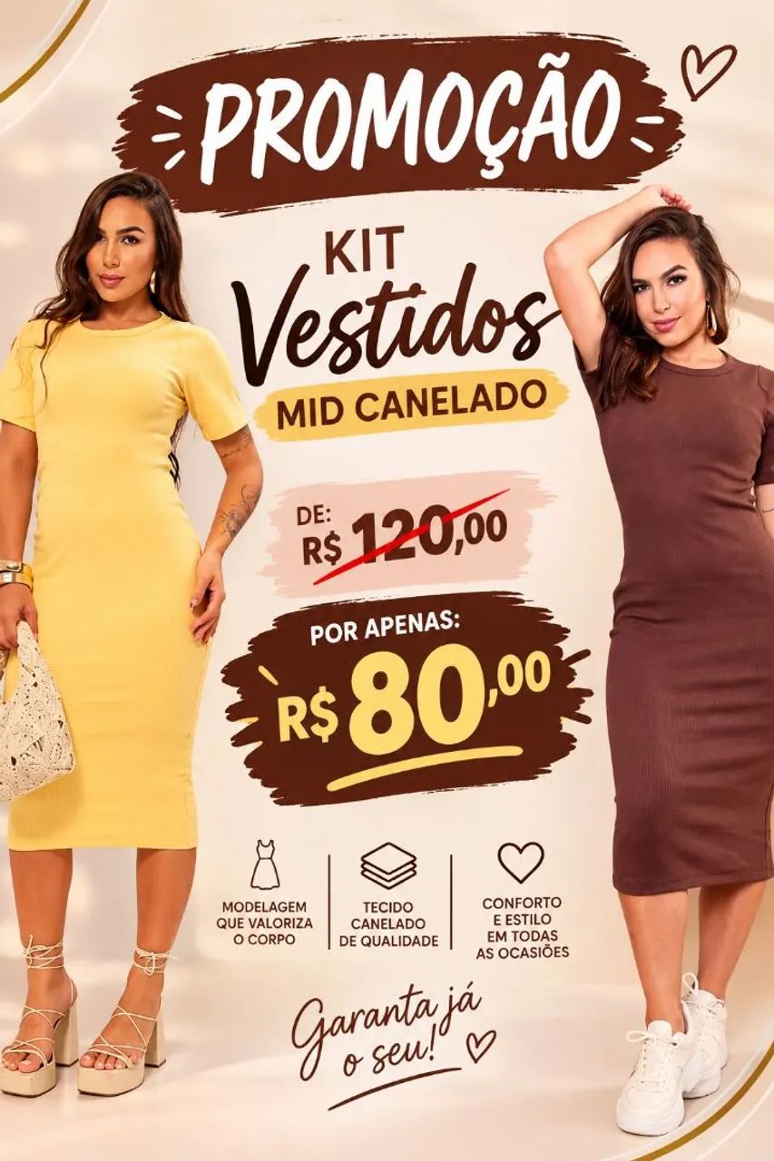 OFERTA KIT VESTIDO E SANDÁLIA- VENDA/ QUEIMA DE ESTOQUE