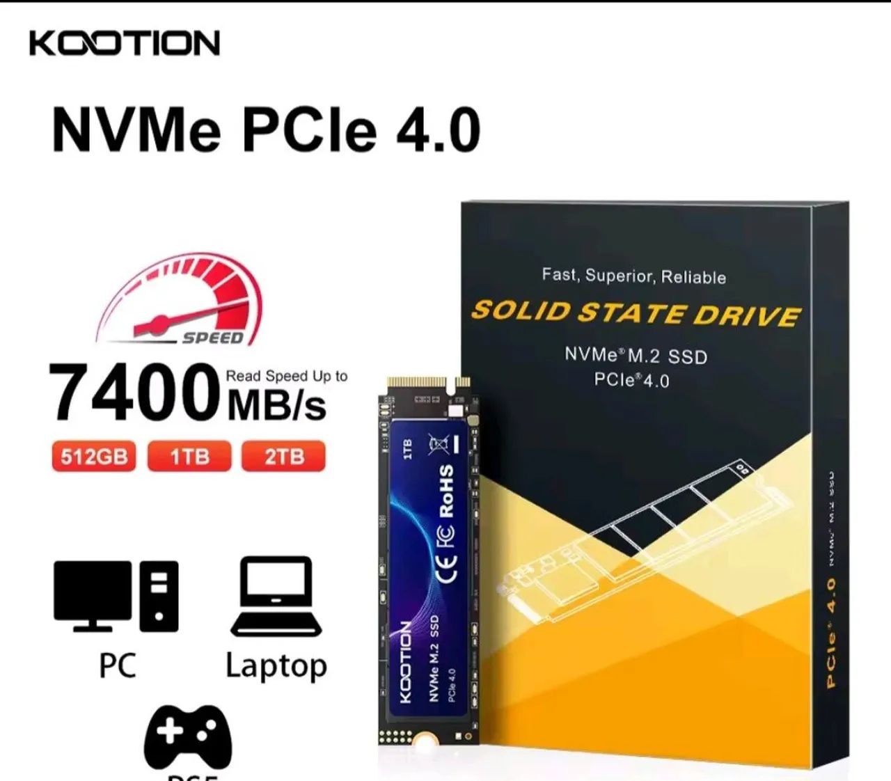SSD 1TB 7200MBs - Foto 2