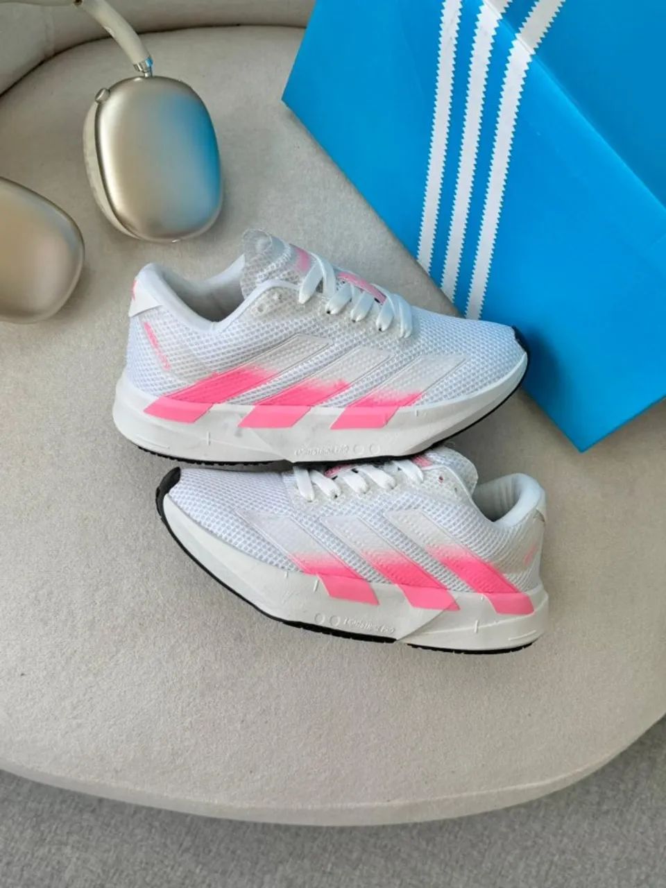 Adidas Adizero adios pro 4 Linha Básica Branco Rosa - Calçados